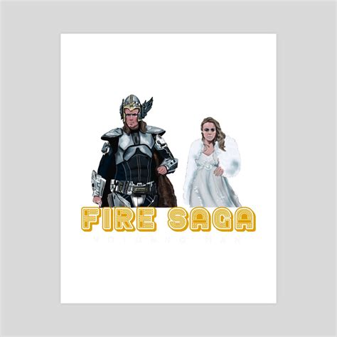 Eurovision Fire Saga Volcano Man Ferrell and Mcadams, an art print by Martin Siko - INPRNT