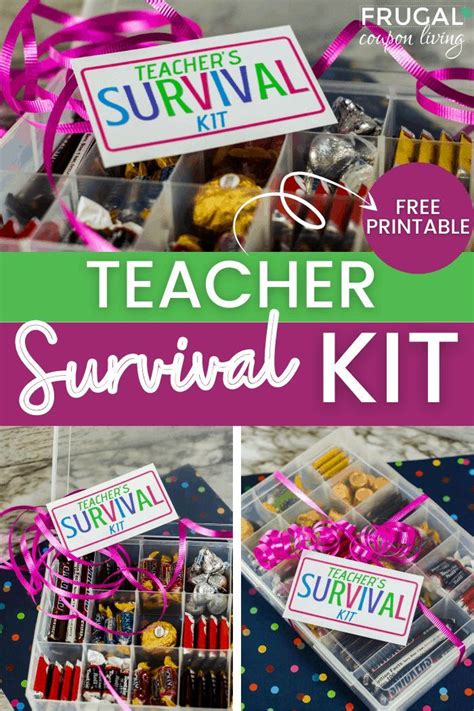 Teacher Survival Kit Teacher Gift idea with Printable Gift Tag in 2021 ...