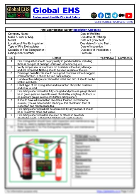 Fire Extinguisher Checklist – NBKomputer