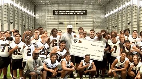 Raiders donate to Bonanza High School athletic program