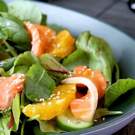 Recipe: Salmon Sashimi Soy and Orange Salad Recipe - Olivado