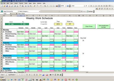 Employee Workload Excel Template