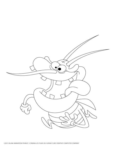 Oggy And The Cockroaches Coloring Pages - Coloring Cool