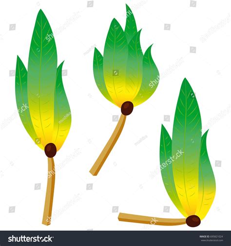 Green Flame Fire Logo Design Stock Vector (Royalty Free) 695821024 ...