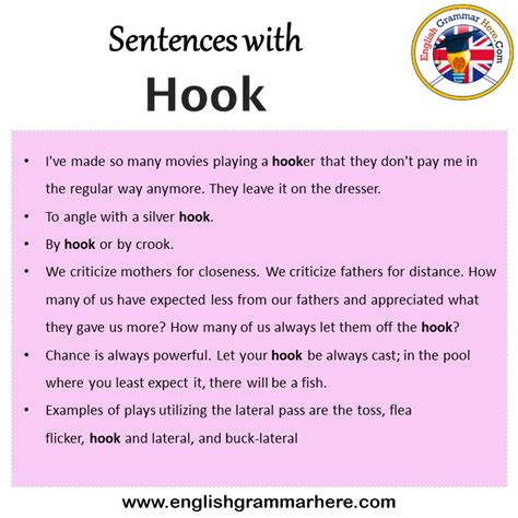 Sentences with Hook, Hook in a Sentence in English, Sentences For Hook - English Grammar Here