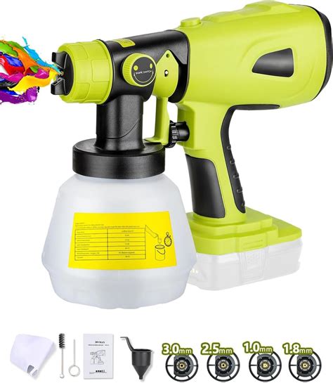 Paint Sprayer for Ryobi Paint Sprayer 18V ONE+ Lithium Battery, 200W High Power HVLP Spray Paint ...