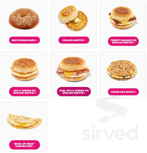 Dunkin' Donuts menu in Atlantic Highlands, New Jersey, USA