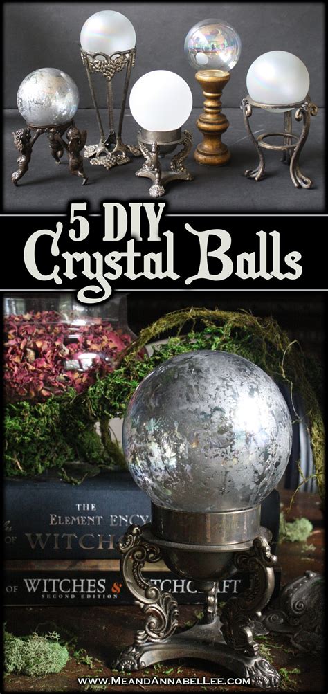 5 Easy Ideas for DIY Crystal Balls | Halloween Crafts and Decorations | Witches Dinner Party ...