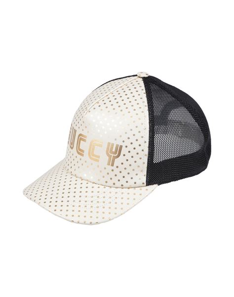 Gucci Leather Hat in Ivory (White) - Lyst