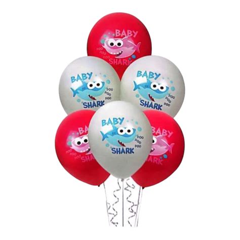 Baby Shark Party Toy Balloon 6pc Set