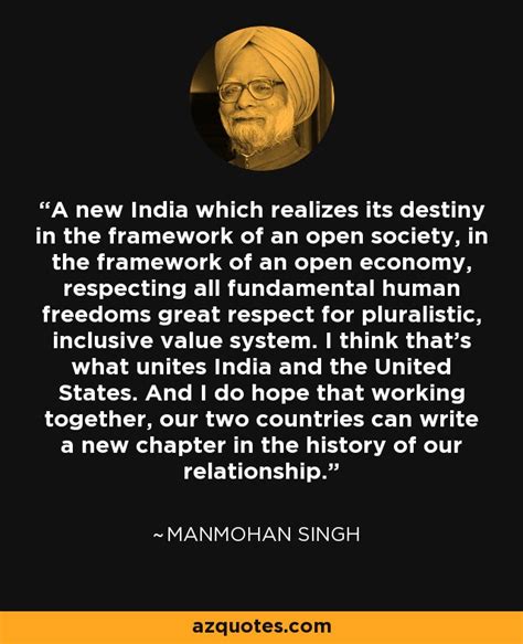 Manmohan Singh quote: A new India which realizes its destiny in the ...