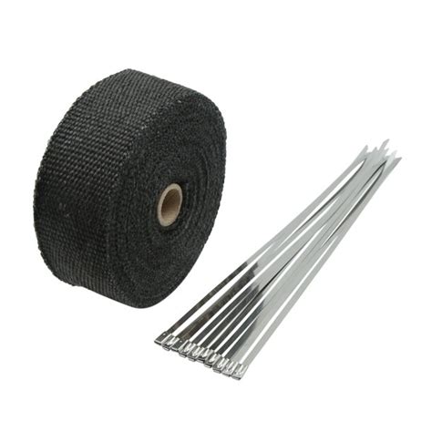 7.5m Black Fiberglass Exhaust Heat Shield Wrap Sealing Tape for Car ...