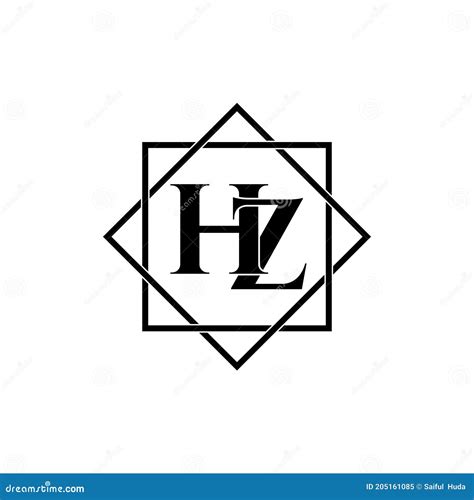 Letter HZ Simple Monogram Logo Icon Design. Stock Vector - Illustration of letter, element ...