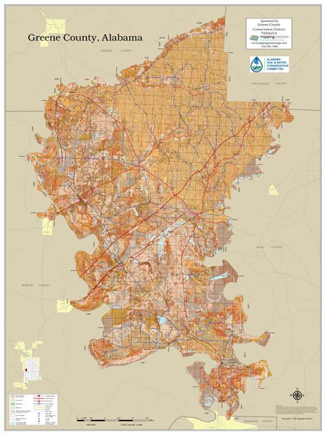 Greene County Alabama 2022 Soils Wall Map | Mapping Solutions