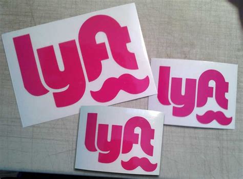 3 Lyft Static Cling Decals for Lyft Drivers Window Clear