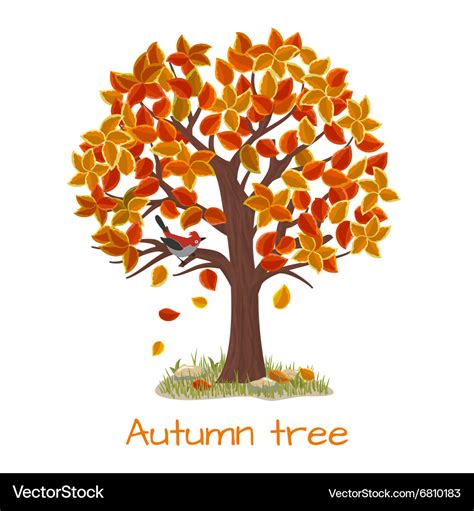 Autumn tree Royalty Free Vector Image - VectorStock