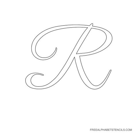 Elegant Cursive Alphabet Stencils in Printable Format