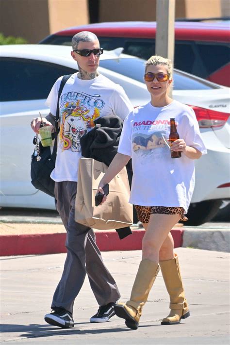 Kourtney Kardashian and Travis Barker Just Twinned in Matching Graphic Tees