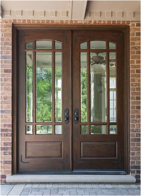 Wood Front Doors Ideas With Stained Glass | Interior Design Ideas