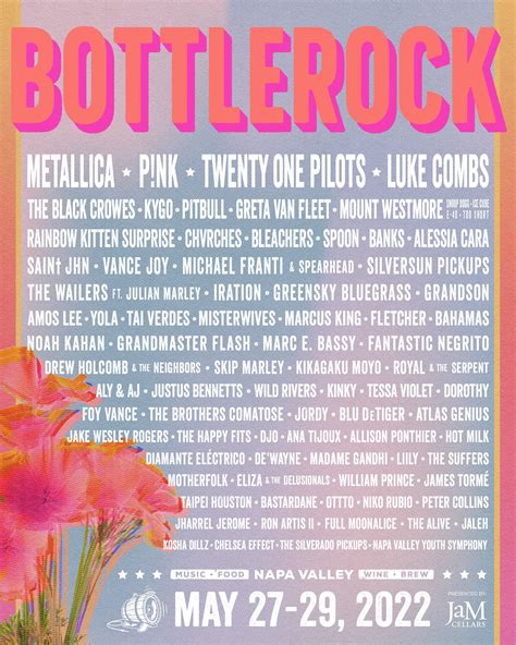 Bottlerock Napa Valley 2022 Music Festival | Lineup, Tickets and Dates