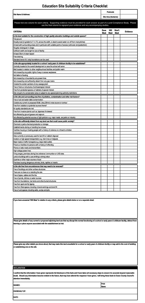 Checklist Excel