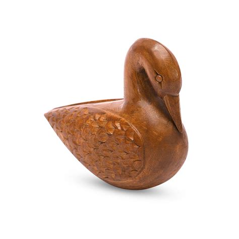 Downward-faced Wooden Swan Showpiece (Large)