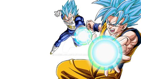 Goku and Vegeta Super Saiyan Blue by HazeelArt on DeviantArt