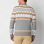 North Pole Trading Co. Family Matching Mens V Neck Long Sleeve Pullover Sweater, Color: Gray ...