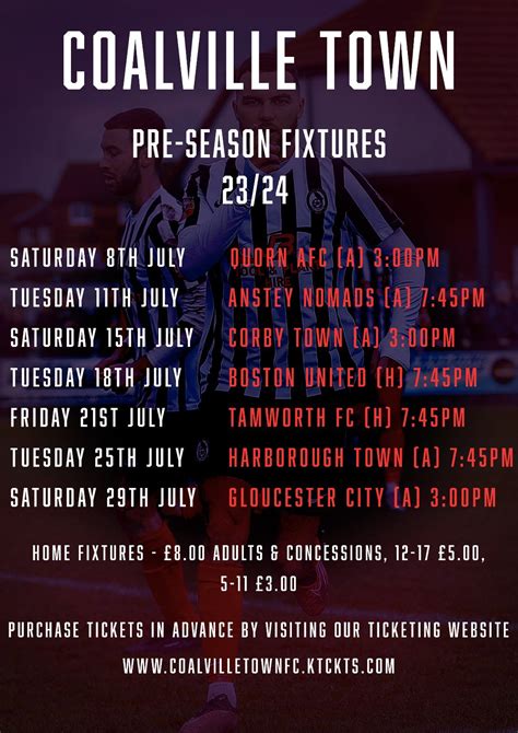 Coalville Town FC on Twitter: "Reminding you of how our full schedule looks following our ...