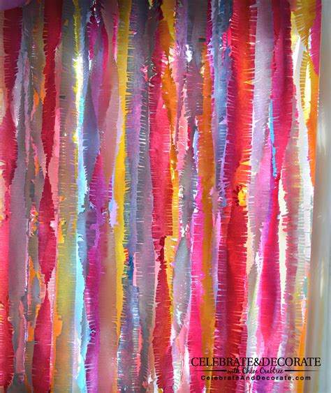 Chloe's Tips ~ Crepe paper backdrop tutorial - Celebrate & Decorate