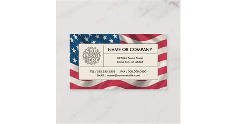 american flag business card | Zazzle