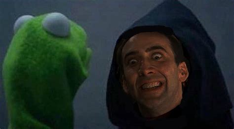 Kermit vs Nic Cage | Evil Kermit | Know Your Meme