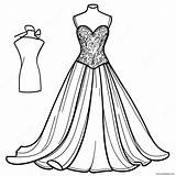Prom Night Glamorous Dress Coloring Page 62963 49817 sketch template