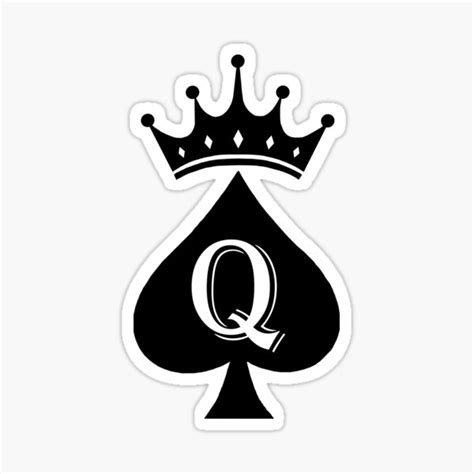 "Crowned Queen Of Spades" Sticker for Sale by Jeffmurdoc099 | Redbubble