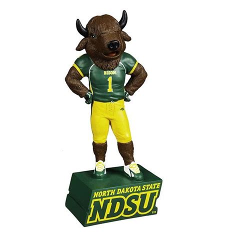 Evergreen North Dakota State Bison Mascot 12" Garden Statue | North dakota, Mascot, Statue