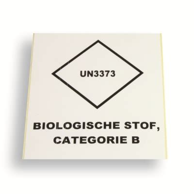 Label UN3373 100 mm x 150 mm White