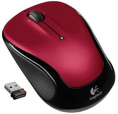 Logitech Wireless Mouse M325 UNIFYING receiver cordless optical mini Mice RED | eBay