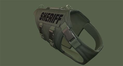 police dog body armor 3d obj