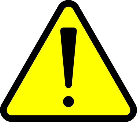 Hazard warning attention sign isolated on transparent background. Yellow symbol for your design ...