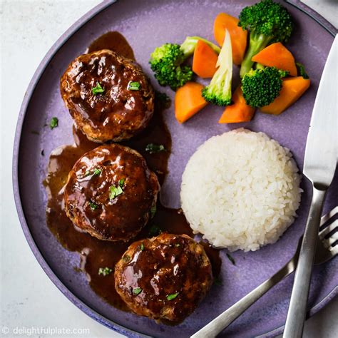 Japanese Hamburg Steak (Hambagu) - Delightful Plate