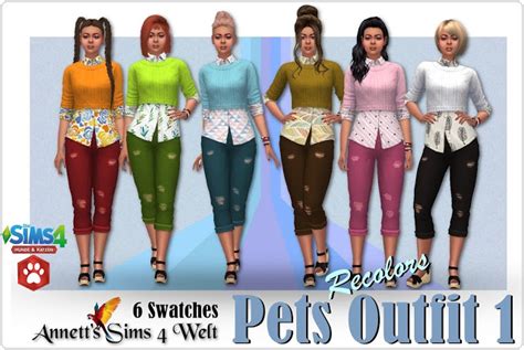 Pets Outfit 1 at Annett’s Sims 4 Welt » Sims 4 Updates