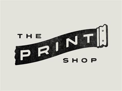 The Print Shop | Screen printing logo, Logo design, Print shop design