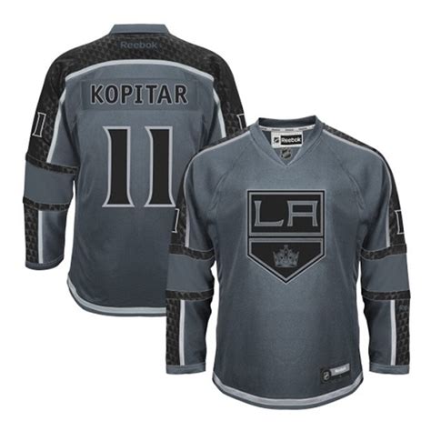 Anze Kopitar Los Angeles Kings Reebok Men's Premier Cross Check Fashion ...