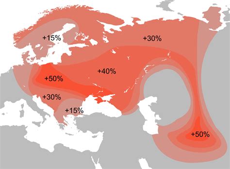 Distribution Haplogroup R1a Y-DNA - Генофонд славян — Википедия Ancient Art, Ancient History ...