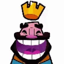 Video Game Clash Royale Laughing King Emote GIF | GIFDB.com