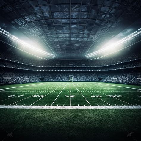 Premium AI Image | An empty football stadium with a stadium that says ...