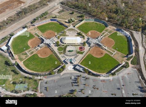 An aerial view of Big League Dreams Sports Park, Sunday, Jan. 17, 2021, in Chino Hills, Calif ...