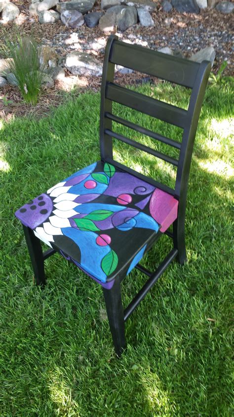 Adult chair by K. Mader. for sale | Painted chairs, Whimsical furniture ...