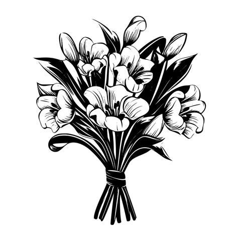 Lily Bouquet SVG File: Instant Download for Cricut, Silhouette
