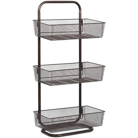 NEX Over the Door Basket Organizer, 3-Tier Mesh Basket Hanging Storage Unit Over Door Pantry ...